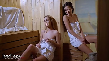 Sauna Lesbian European Blonde Natural 